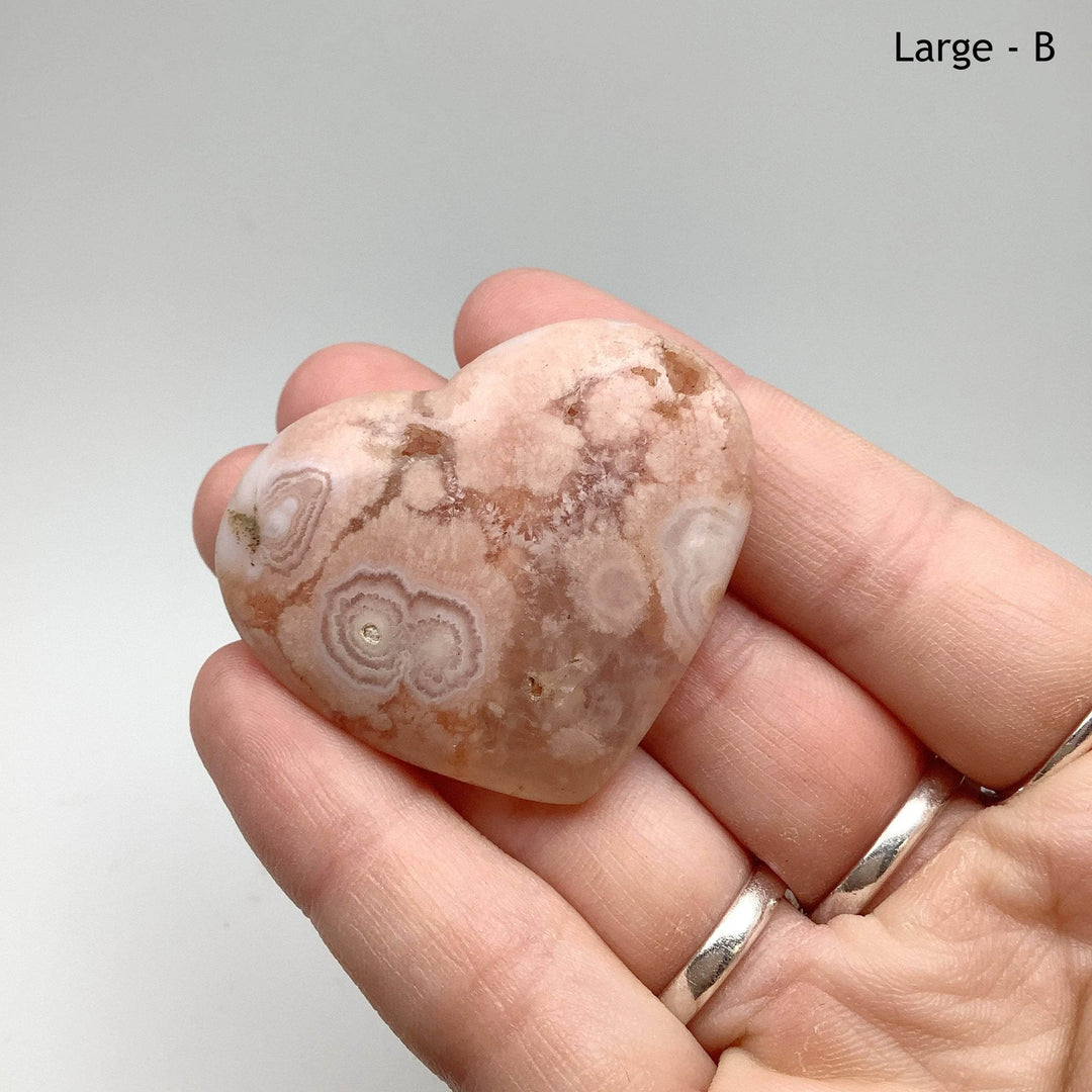 Flower Agate Heart-Rocks and Gems Canada