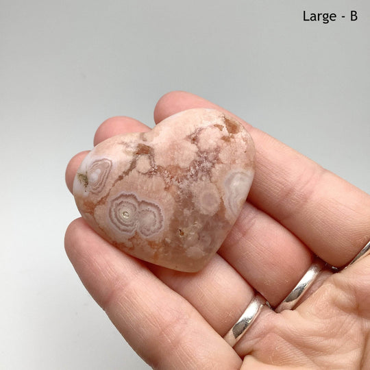 Flower Agate Heart-Rocks and Gems Canada