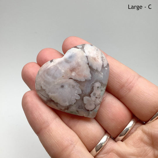 Flower Agate Heart-Rocks and Gems Canada