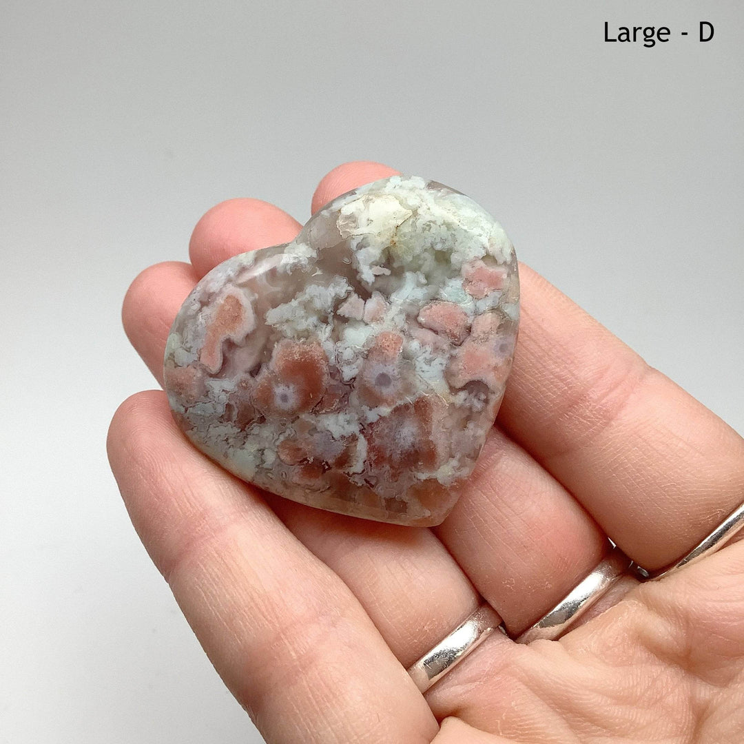 Flower Agate Heart-Rocks and Gems Canada