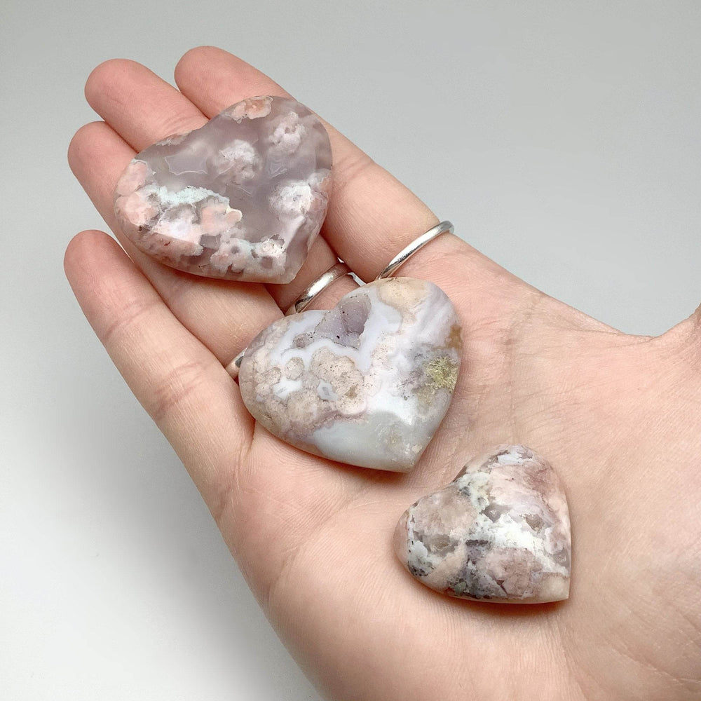Flower Agate Heart-Rocks and Gems Canada