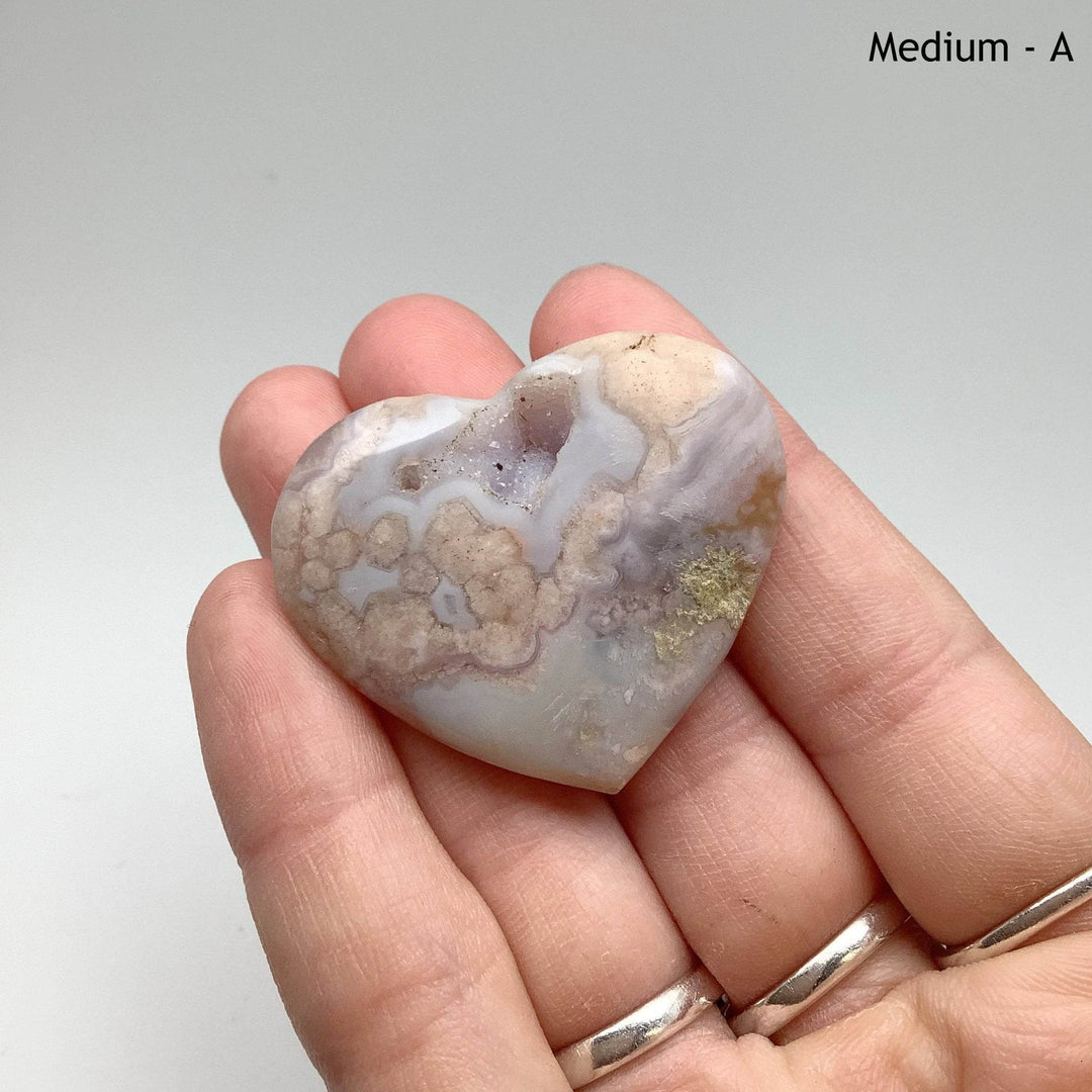 Flower Agate Heart-Rocks and Gems Canada