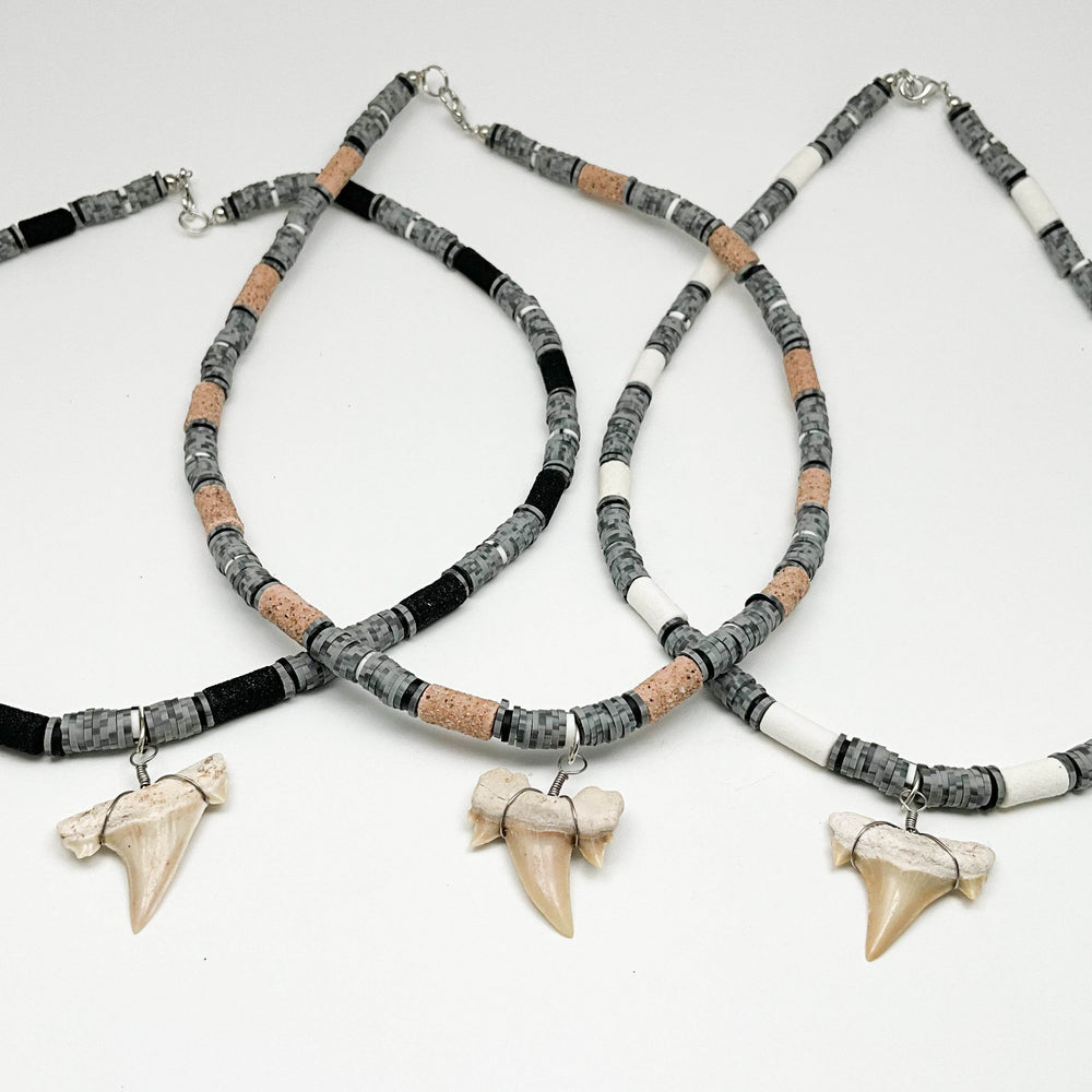 Fossilized Shark Tooth Necklace-Rocks and Gems Canada