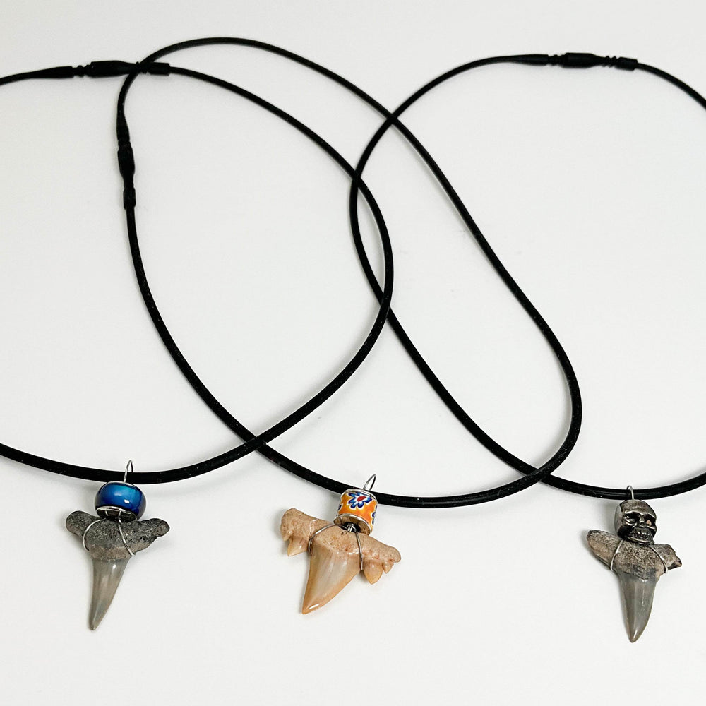 Fossilized Shark Tooth Necklace-Rocks and Gems Canada
