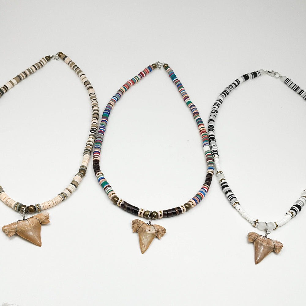 Fossilized Shark Tooth Necklace-Rocks and Gems Canada