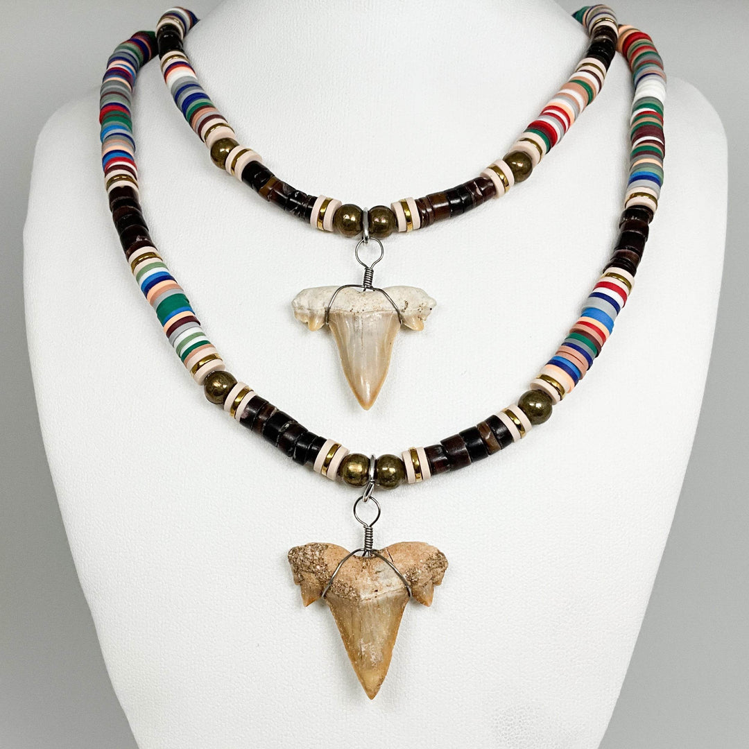 Fossilized Shark Tooth Necklace-Rocks and Gems Canada
