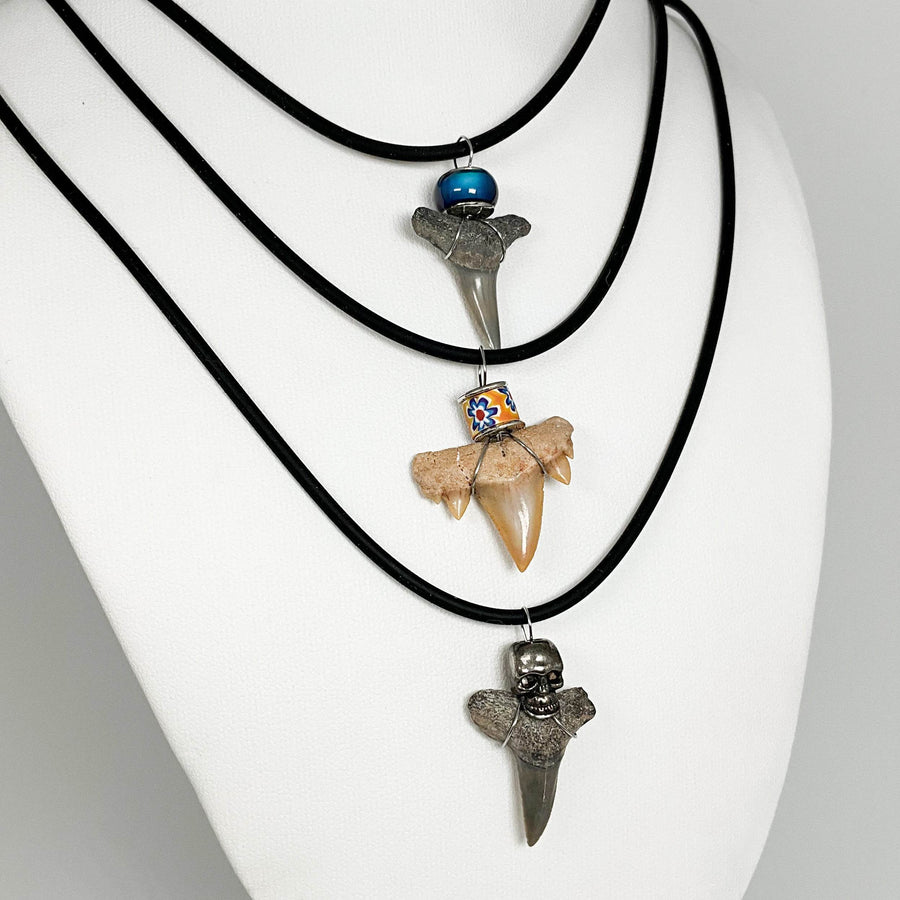 Fossilized Shark Tooth Necklace-Rocks and Gems Canada