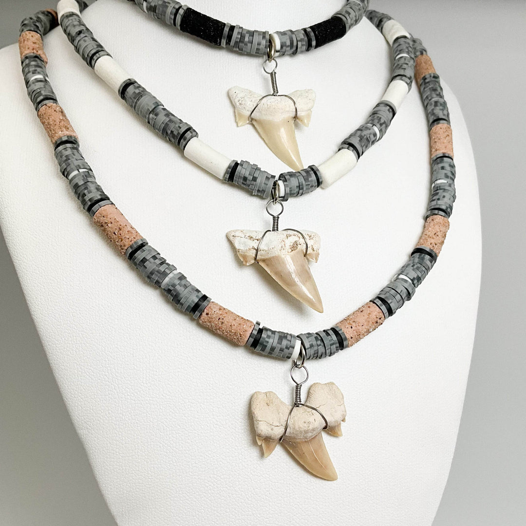 Fossilized Shark Tooth Necklace-Rocks and Gems Canada