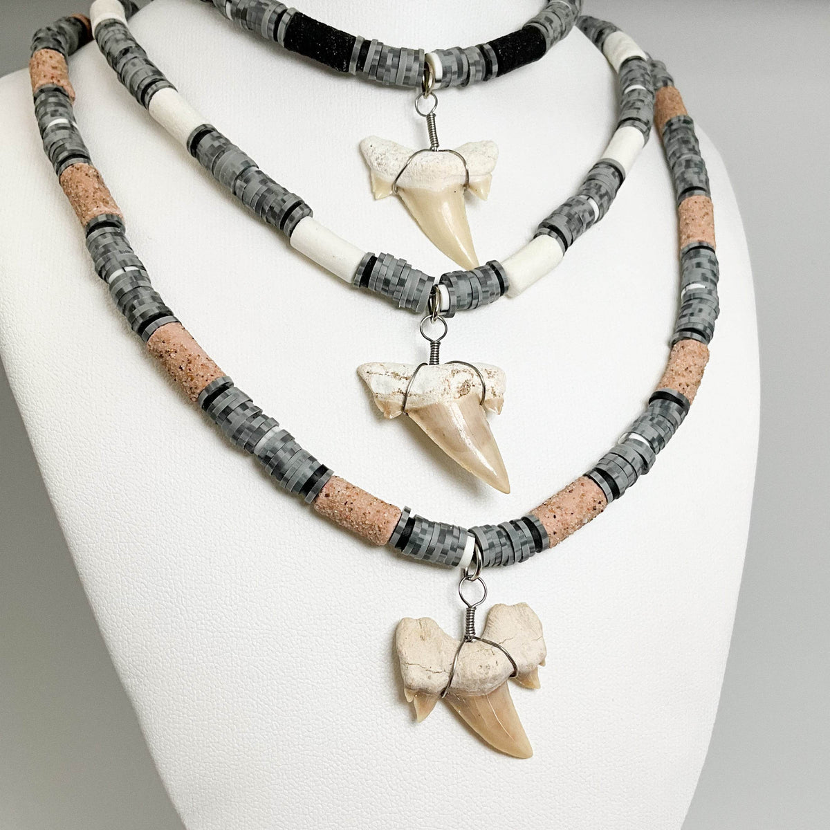 Fossilized Shark Tooth Necklace-Rocks and Gems Canada