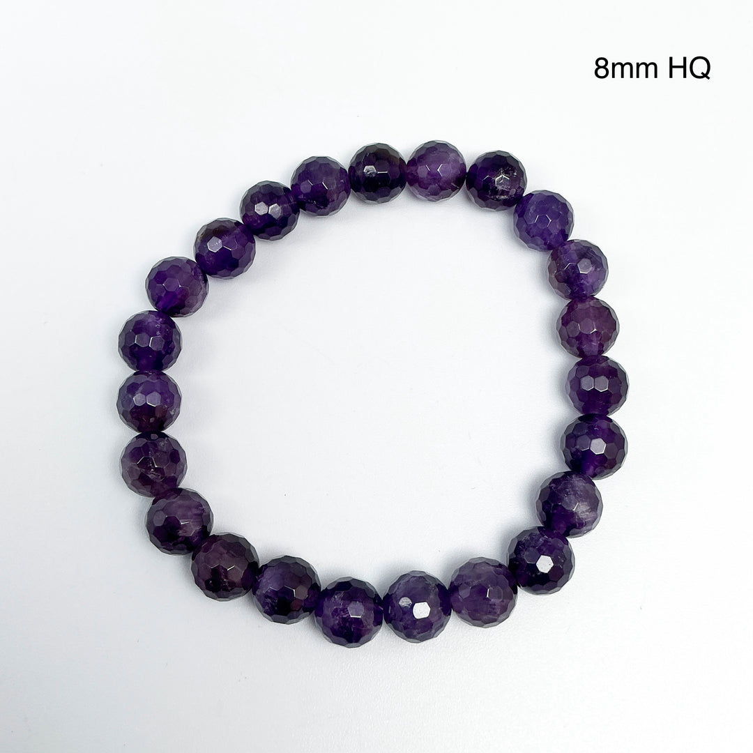 Amethyst Faceted Beaded Bracelet