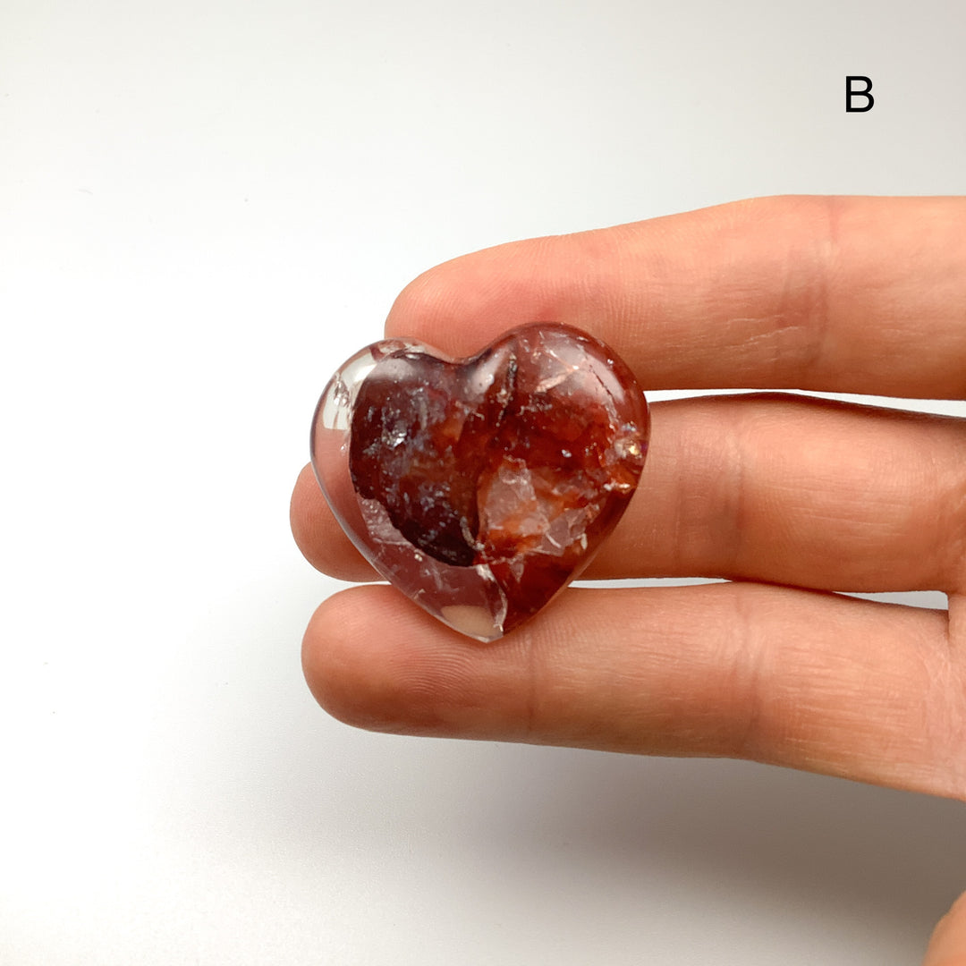 Red Hematoid Quartz Heart - Rocks and Gems Canada