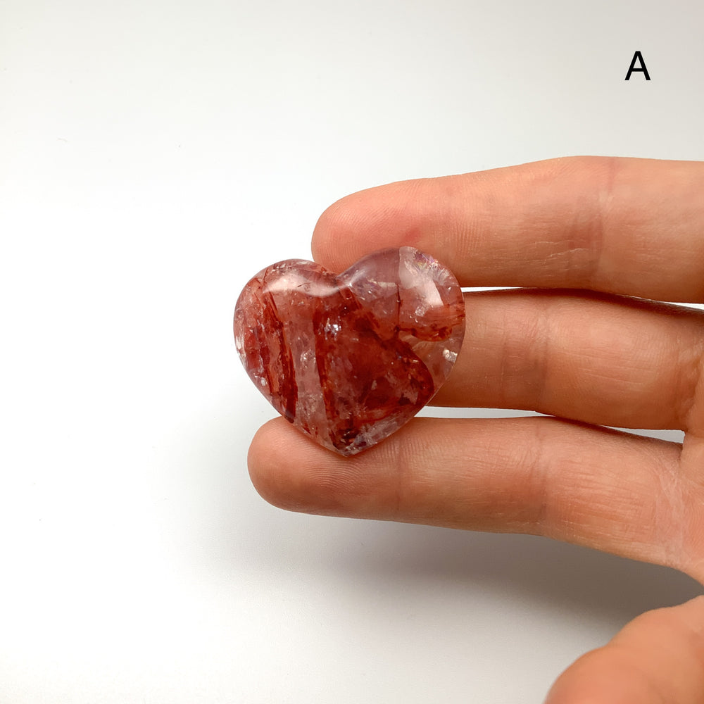 Red Hematoid Quartz Heart - Rocks and Gems Canada