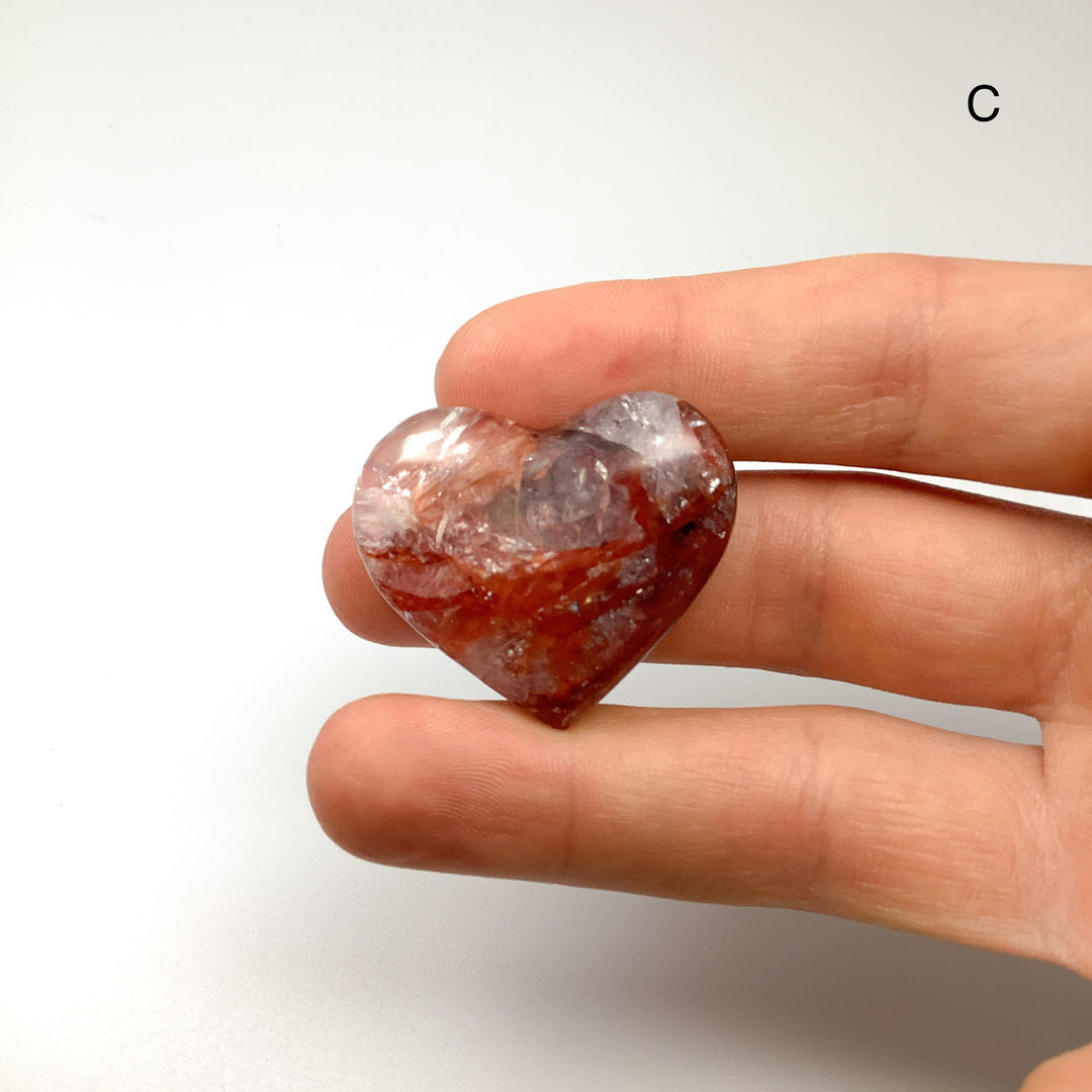 Red Hematoid Quartz Heart - Rocks and Gems Canada