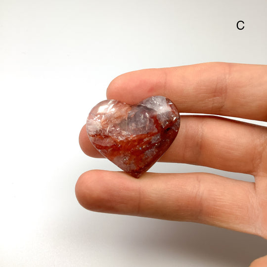 Red Hematoid Quartz Heart - Rocks and Gems Canada