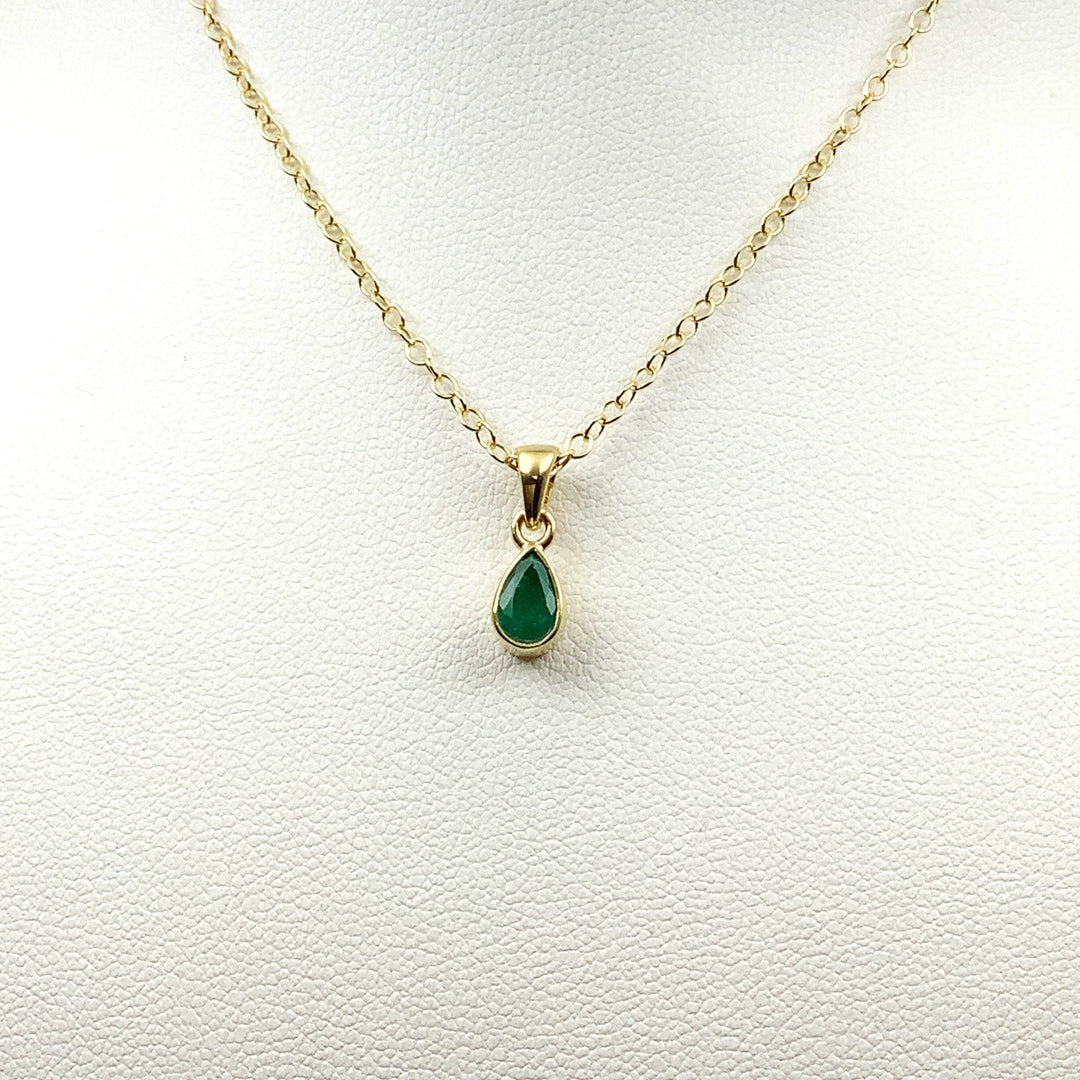 Gold Plated Emerald Pendant-Rocks and Gems Canada