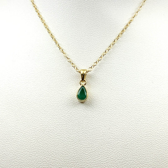 Gold Plated Emerald Pendant-Rocks and Gems Canada