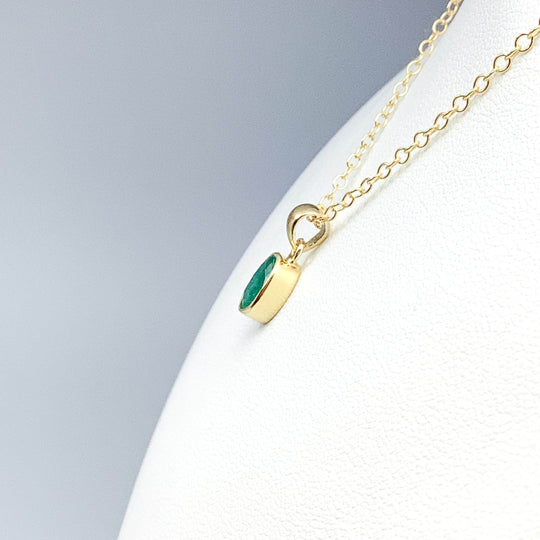 Gold Plated Emerald Pendant-Rocks and Gems Canada