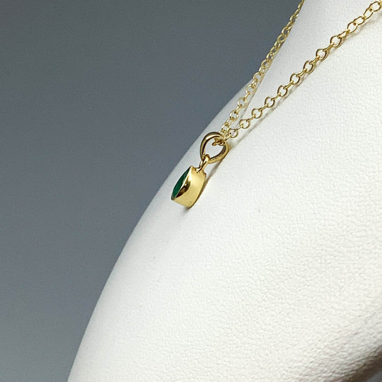 Gold Plated Emerald Pendant-Rocks and Gems Canada
