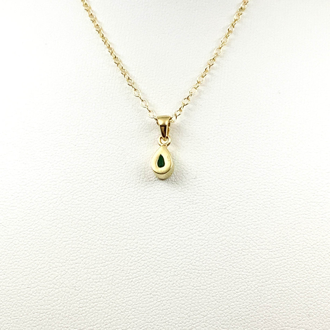 Gold Plated Emerald Pendant-Rocks and Gems Canada