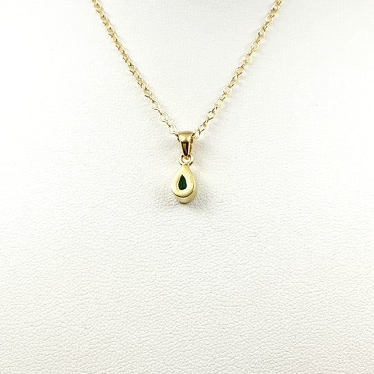 Gold Plated Emerald Pendant-Rocks and Gems Canada