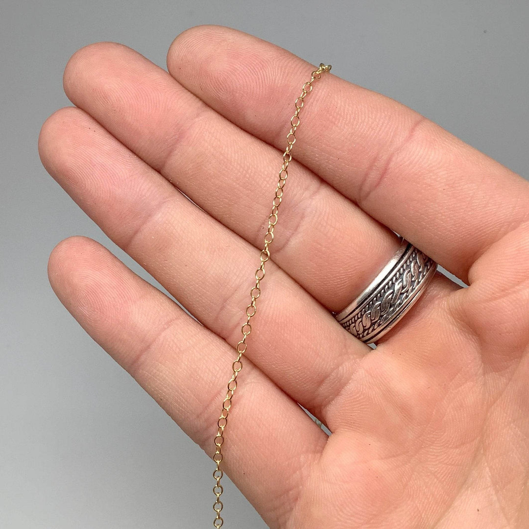 Gold Plated Sterling Silver Chain - Oval Link Style-Rocks and Gems Canada