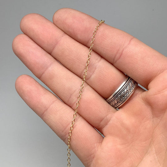Gold Plated Sterling Silver Chain - Oval Link Style-Rocks and Gems Canada