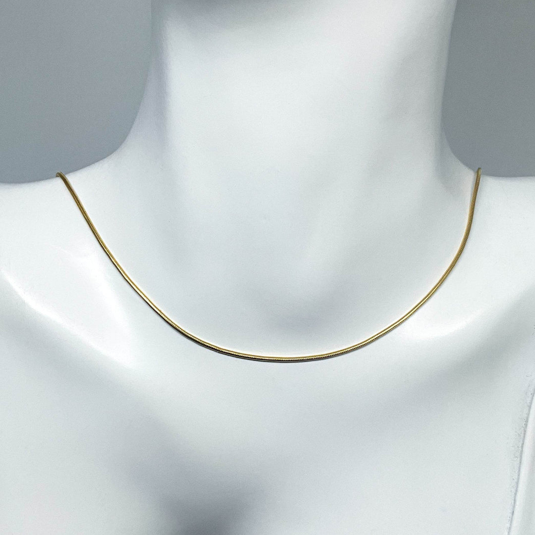 Gold Plated Sterling Silver Chain - Snake Style-Rocks and Gems Canada