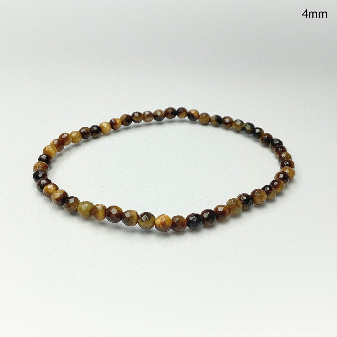 Gold Tiger Eye Faceted Beaded Bracelet-Rocks and Gems Canada
