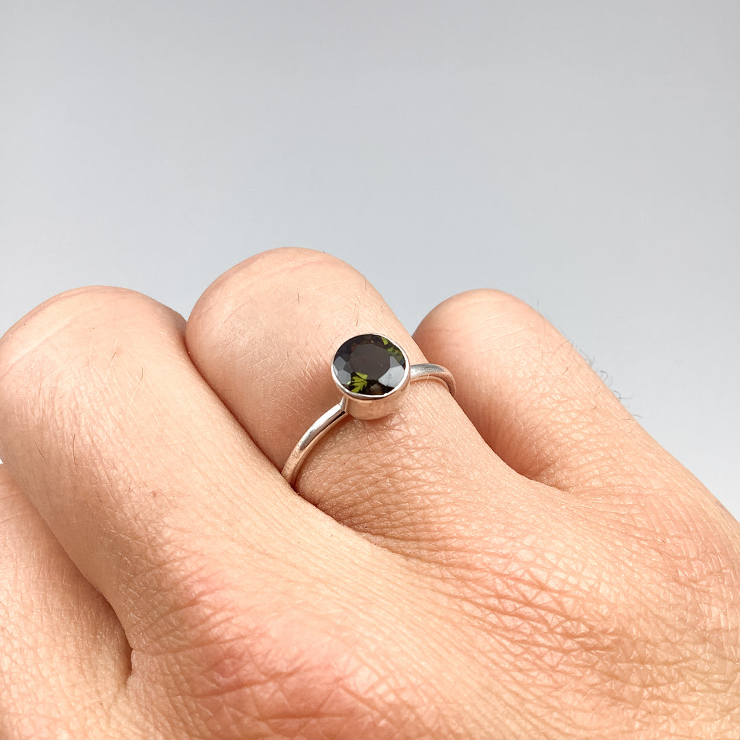 Green Tourmaline Ring-Rocks and Gems Canada