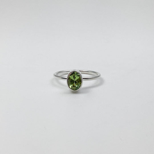 Green Tourmaline Ring-Rocks and Gems Canada