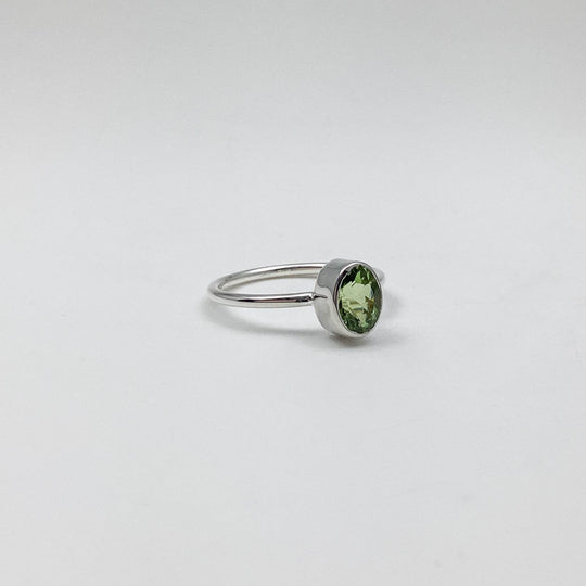 Green Tourmaline Ring-Rocks and Gems Canada
