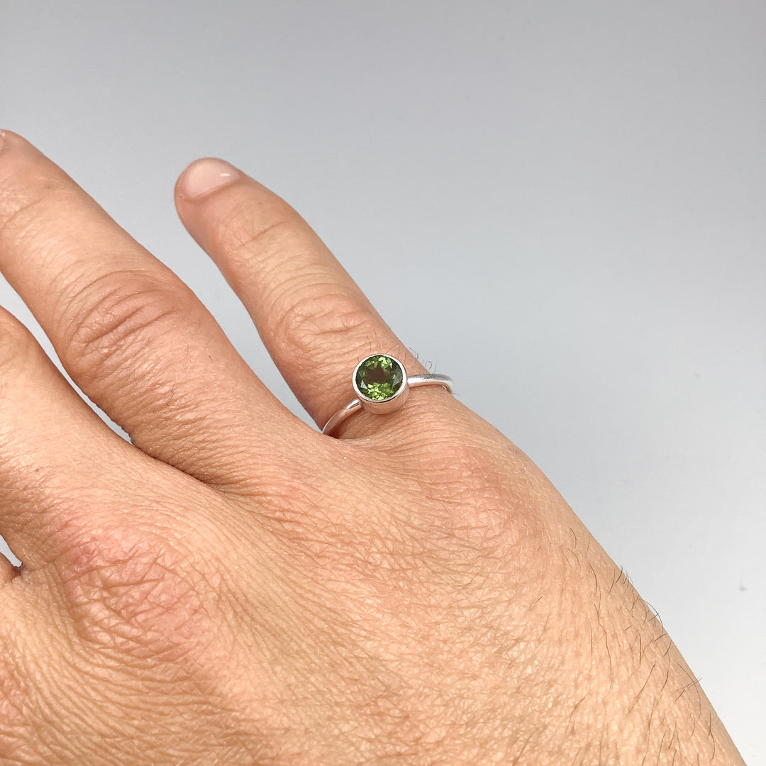 Green Tourmaline Ring-Rocks and Gems Canada