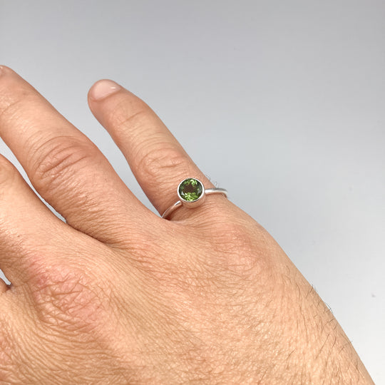 Green Tourmaline Ring-Rocks and Gems Canada