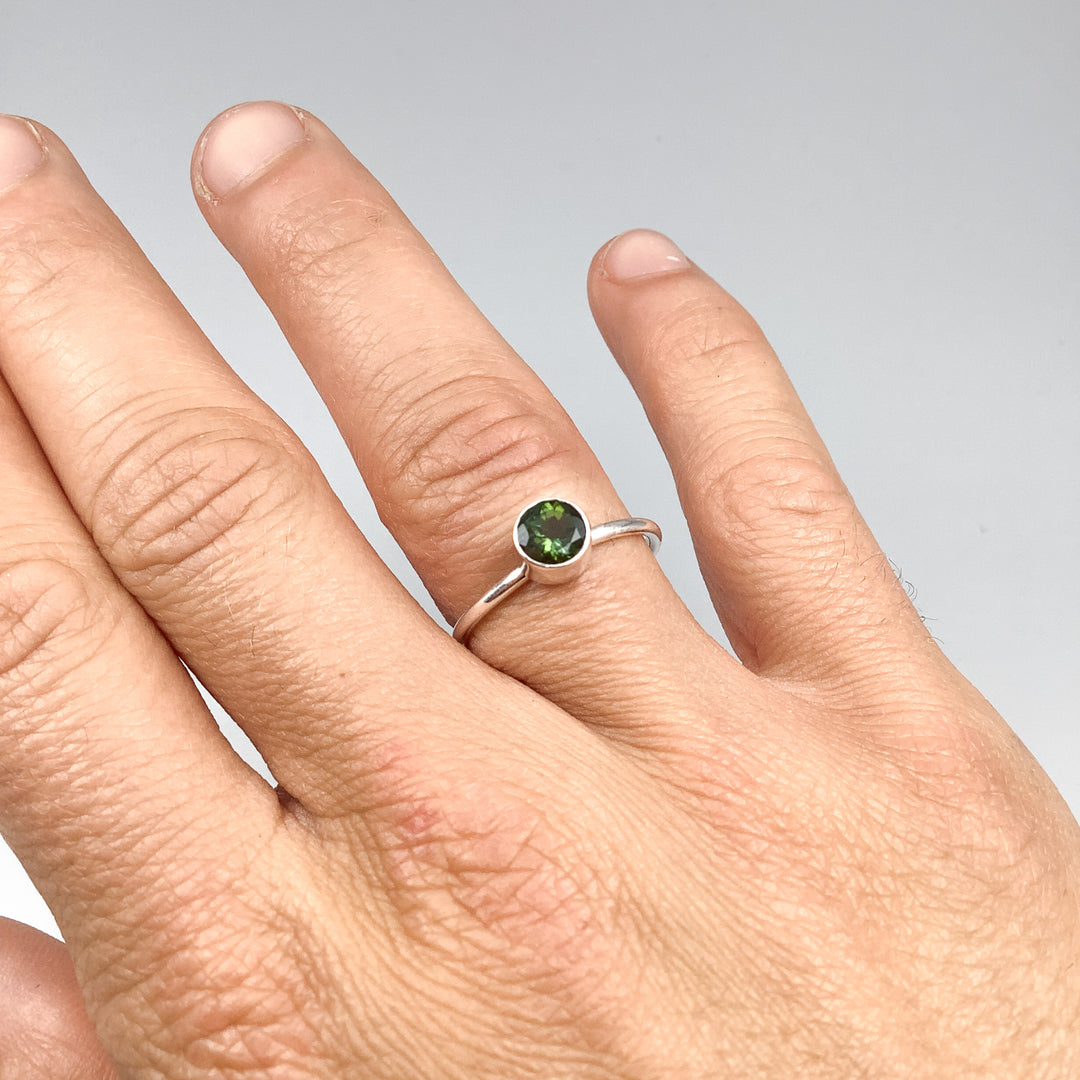 Green Tourmaline Ring-Rocks and Gems Canada