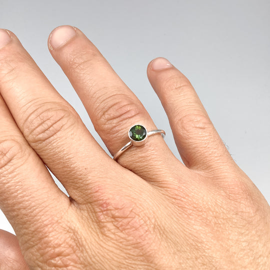 Green Tourmaline Ring-Rocks and Gems Canada