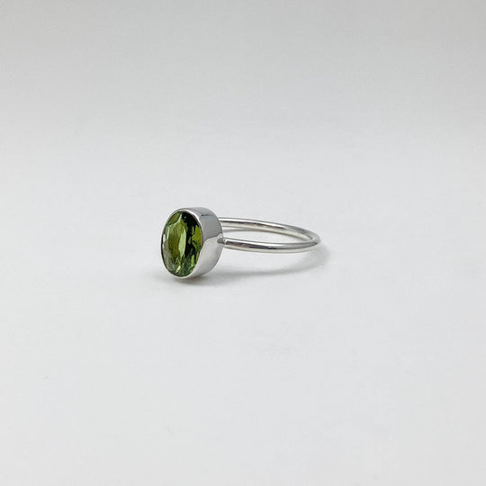 Green Tourmaline Ring-Rocks and Gems Canada