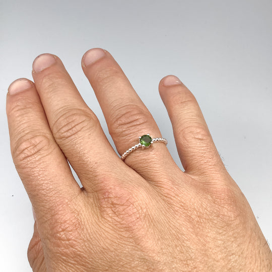 Green Tourmaline Ring-Rocks and Gems Canada