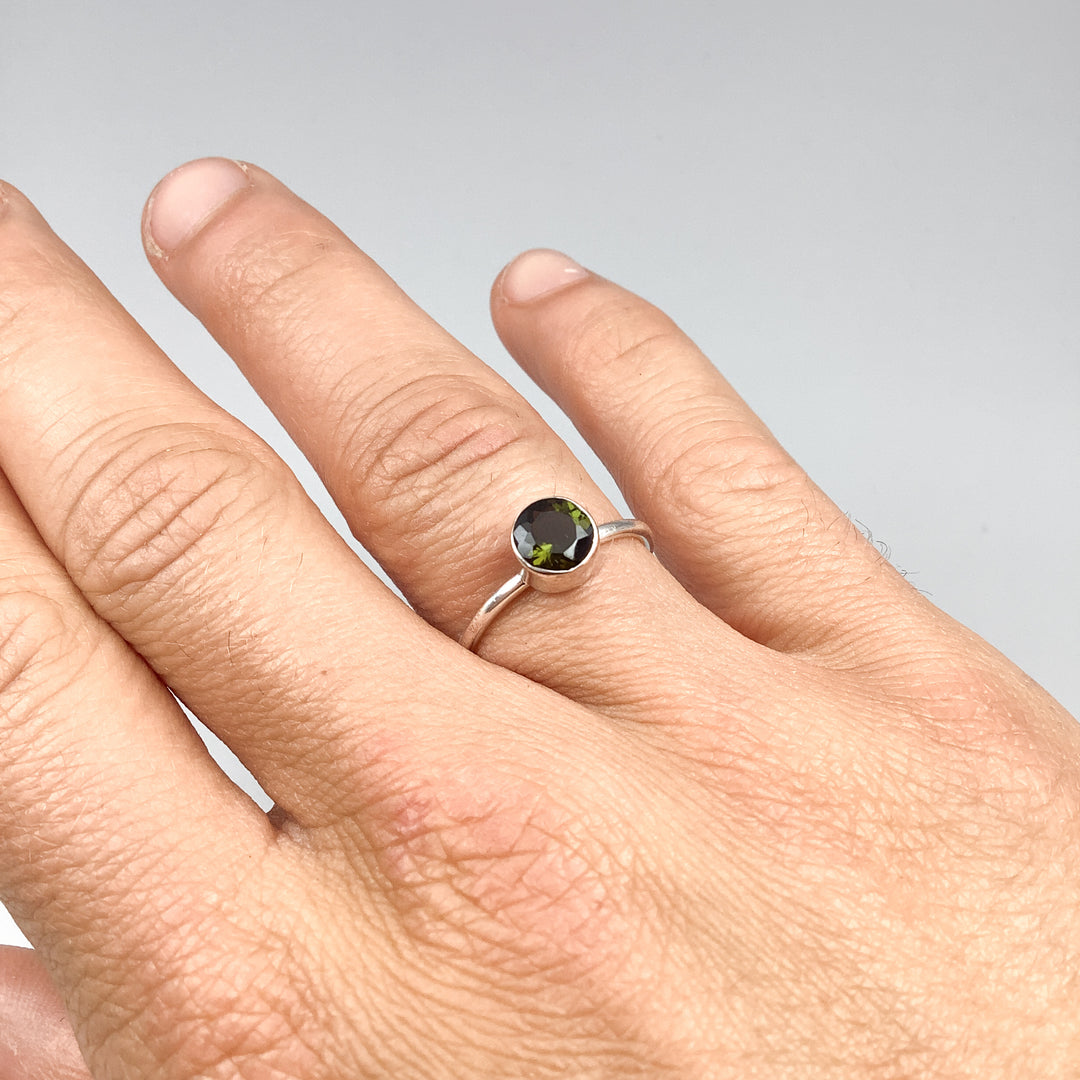 Green Tourmaline Ring-Rocks and Gems Canada