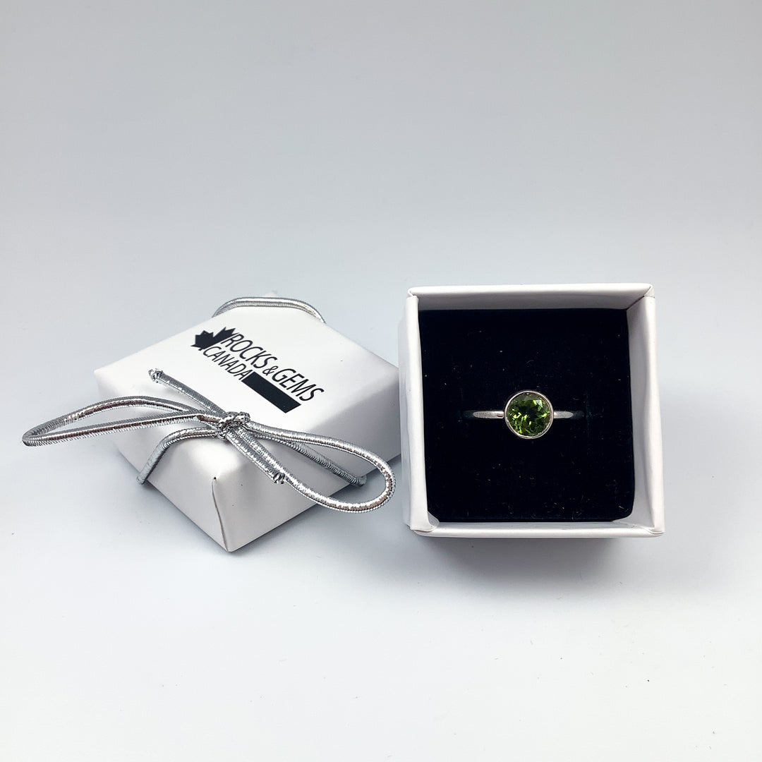 Green Tourmaline Ring-Rocks and Gems Canada