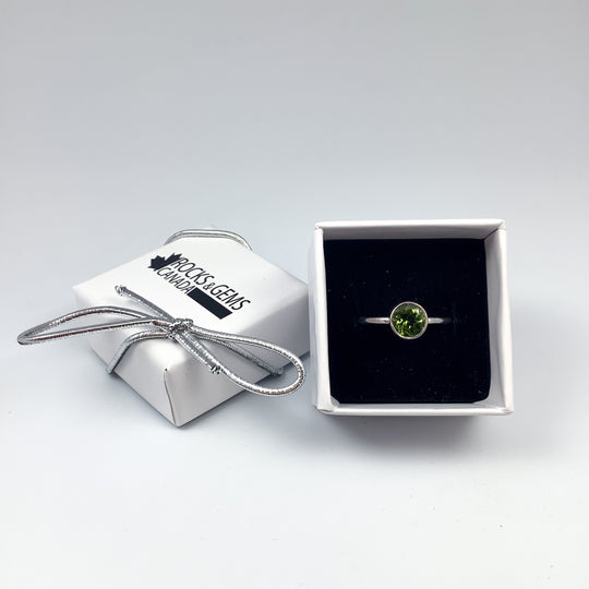 Green Tourmaline Ring-Rocks and Gems Canada