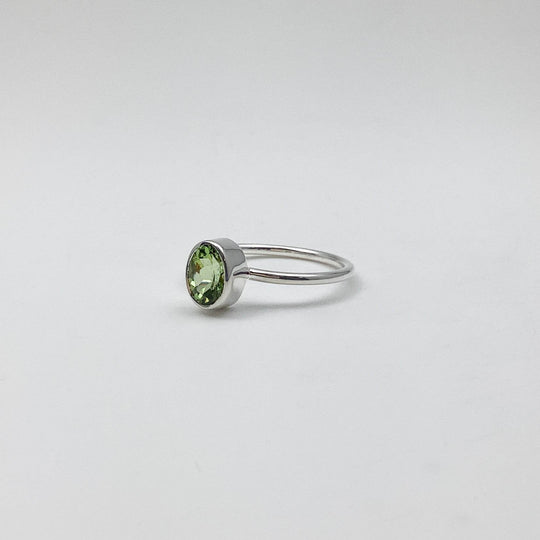 Green Tourmaline Ring-Rocks and Gems Canada