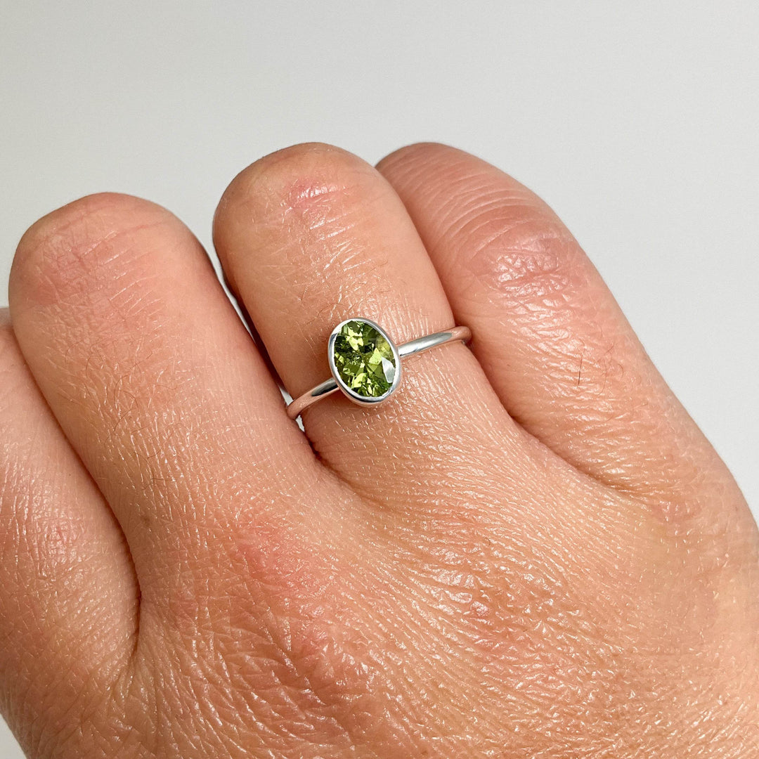 Green Tourmaline Ring-Rocks and Gems Canada