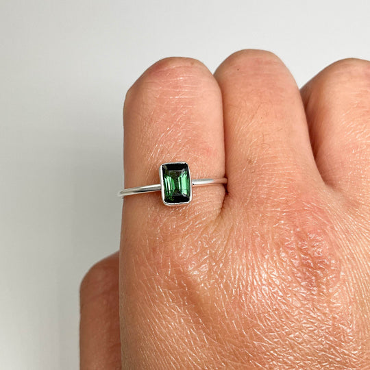 Green Tourmaline Ring-Rocks and Gems Canada