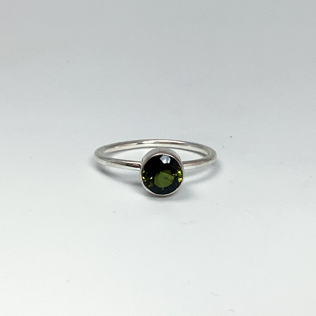 Green Tourmaline Ring-Rocks and Gems Canada