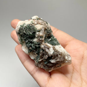 Green Tourmaline with Lepidolite in Matrix