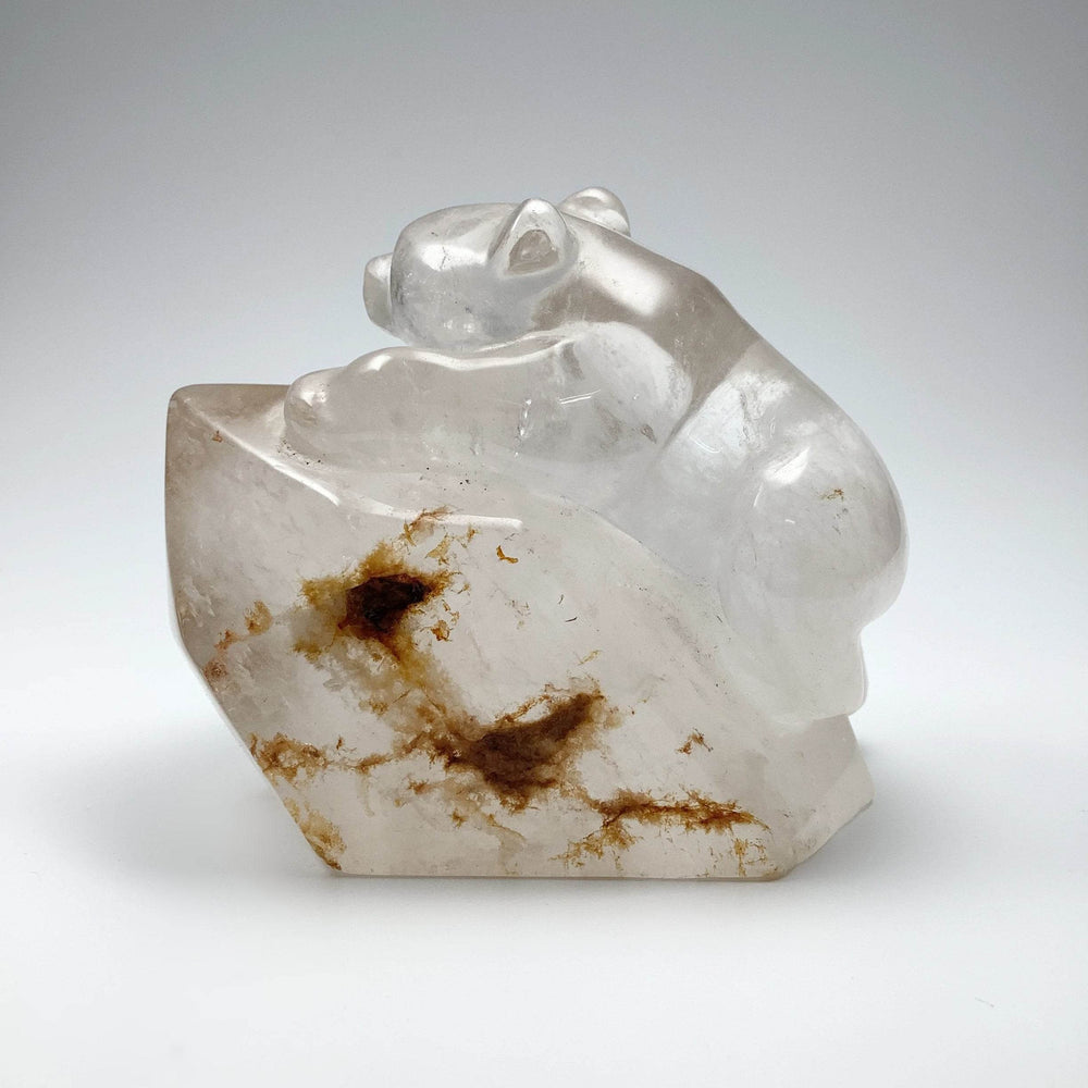 Hematoid Quartz Bear Carving-Rocks and Gems Canada