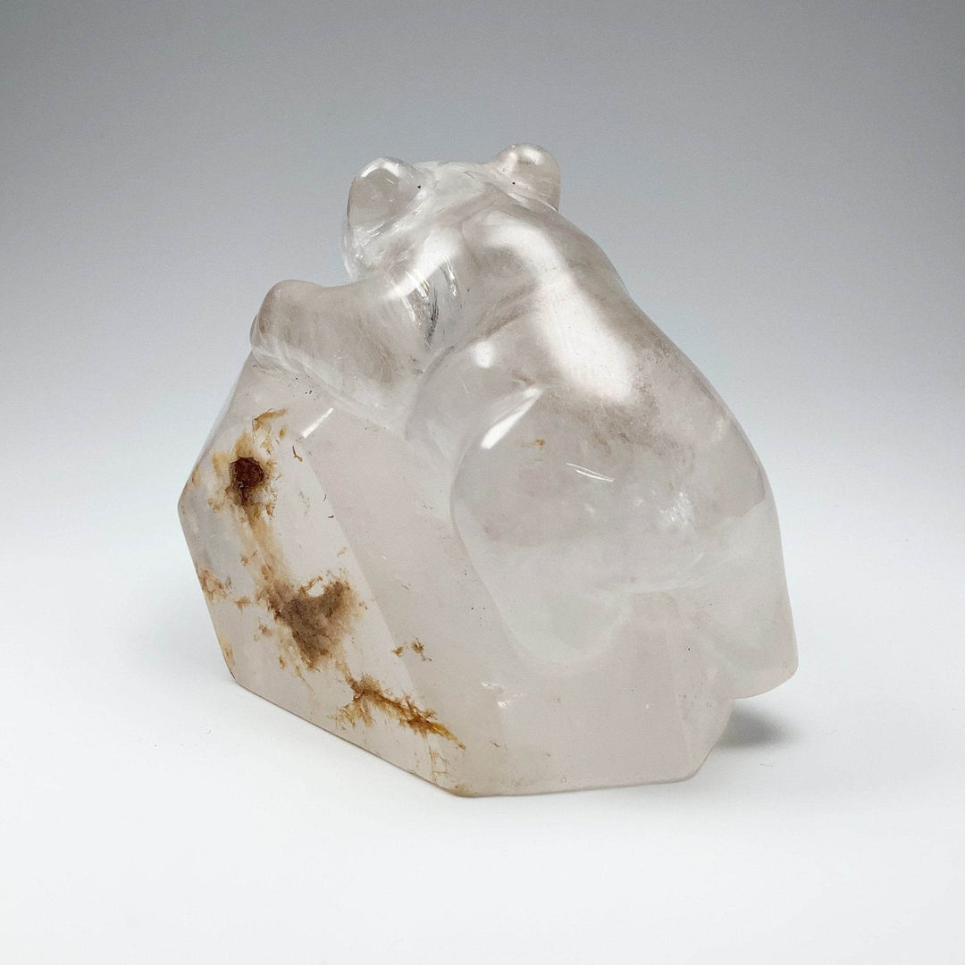 Hematoid Quartz Bear Carving-Rocks and Gems Canada