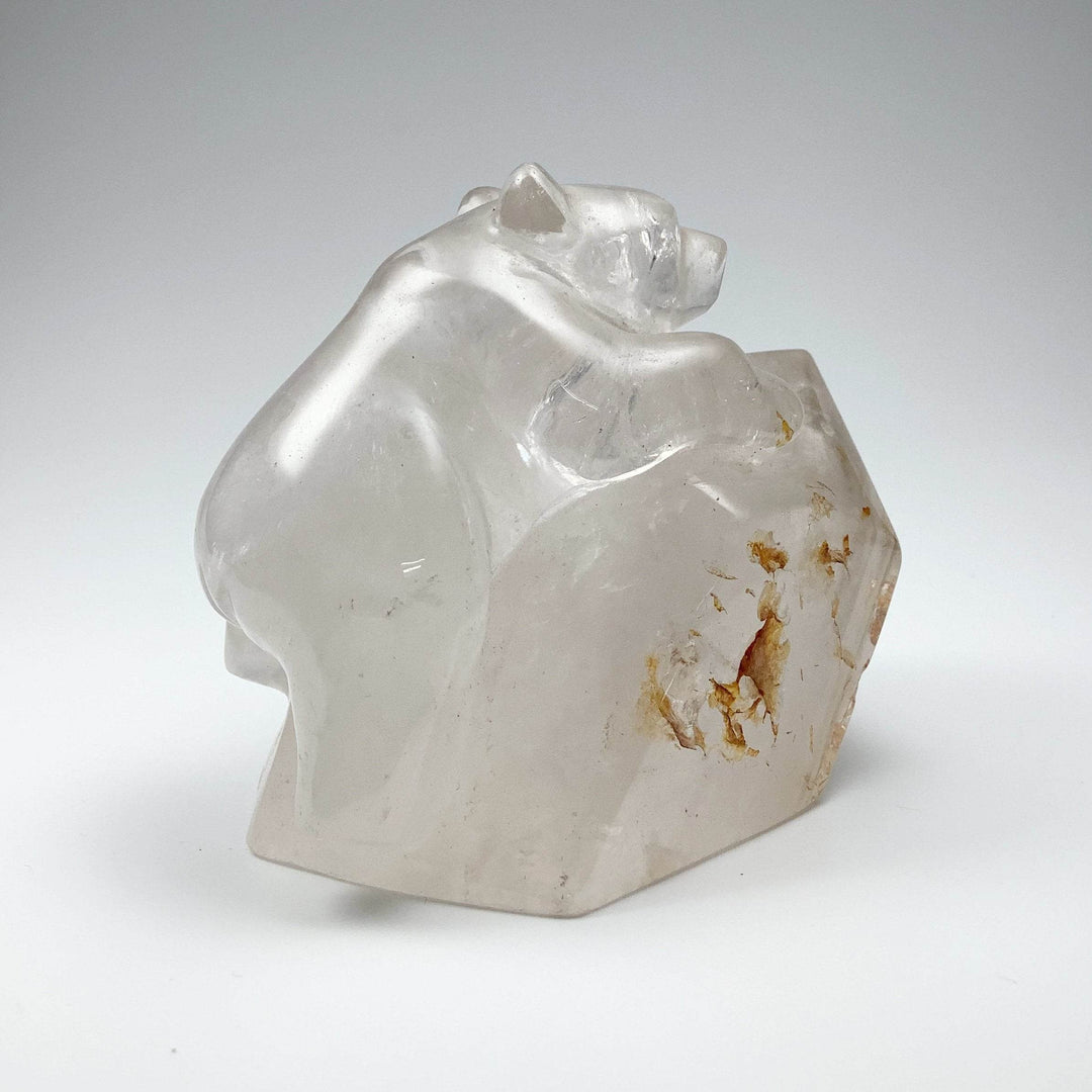 Hematoid Quartz Bear Carving-Rocks and Gems Canada