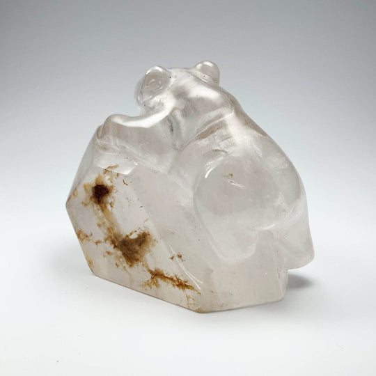 Hematoid Quartz Bear Carving-Rocks and Gems Canada