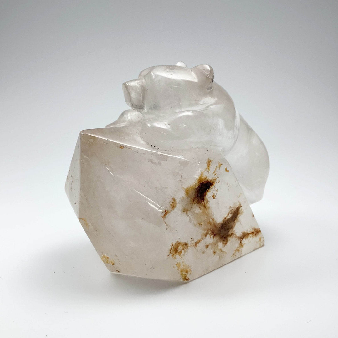 Hematoid Quartz Bear Carving-Rocks and Gems Canada